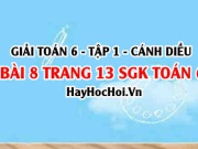 Giải bài 8 trang 13 Toán 6 Tập 1 SGK Cánh Diều